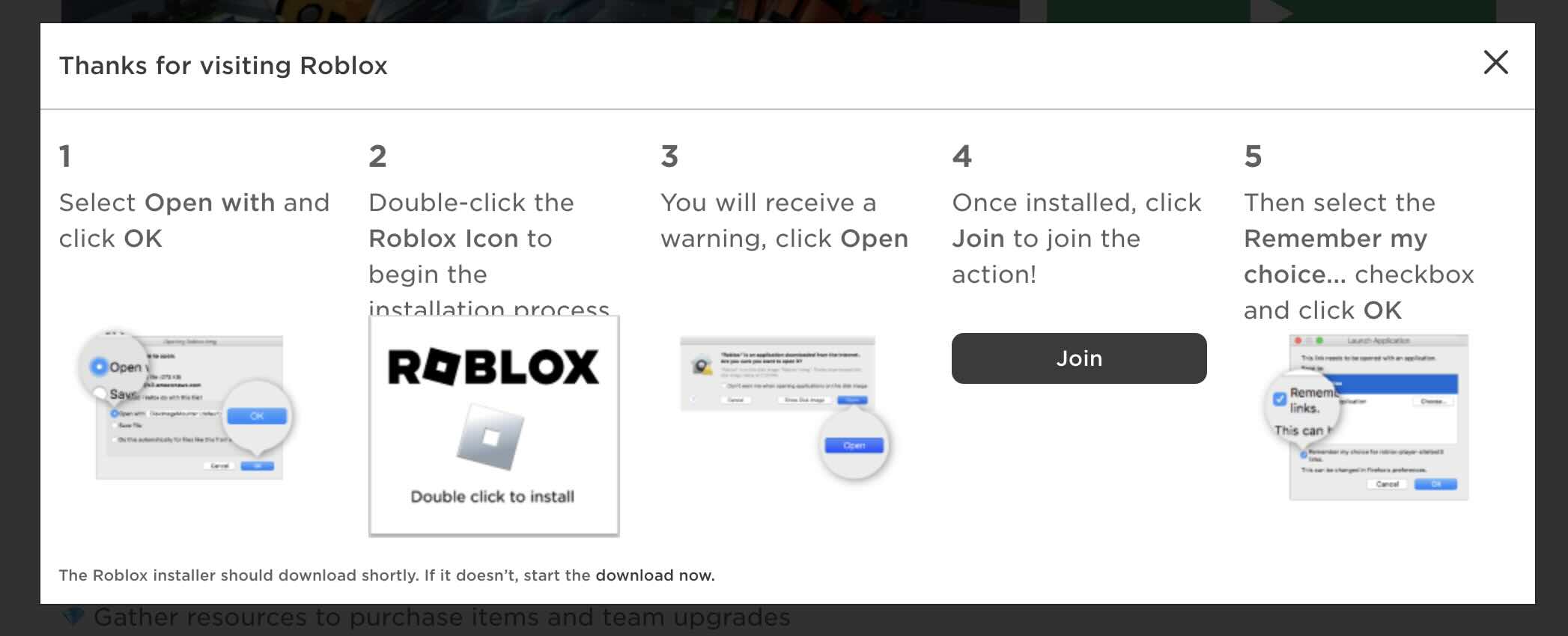Roblox Game Download and Install Instructions on Mac